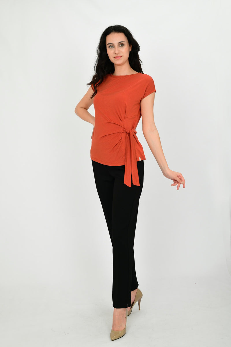 Micromodal Tie-on Side Blouse LET-39