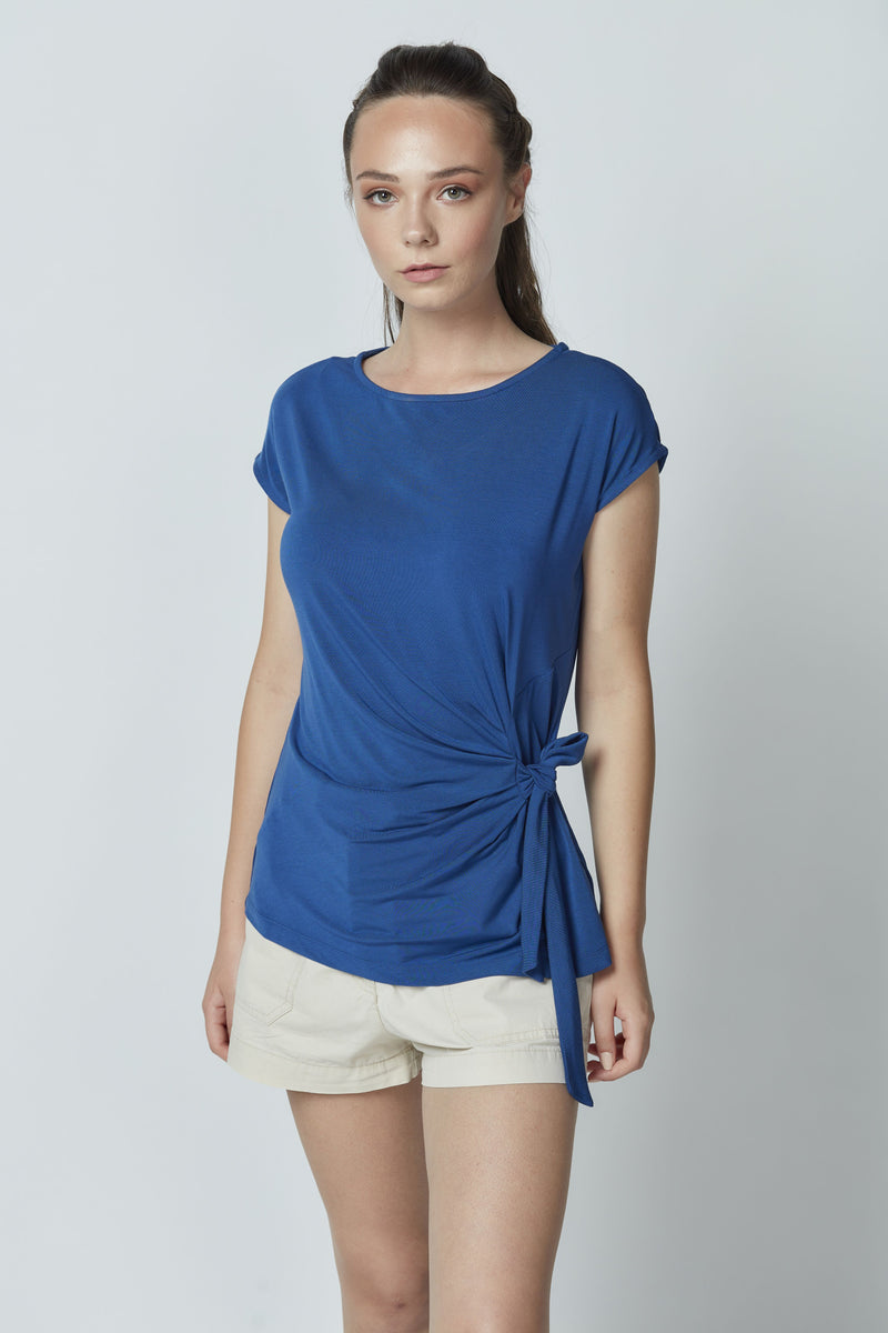 Micromodal Tie-on Side Blouse LET-39