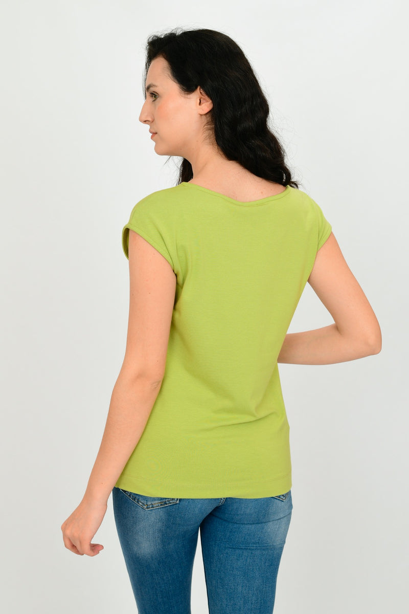 Bamboo Cotton Sleeveless Basic T-shirt LARA-6