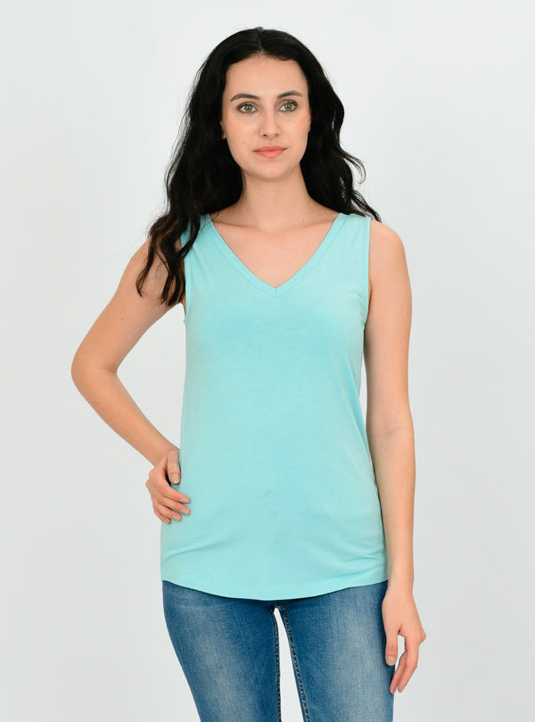 Bamboo Cotton V-neck Blouse LET-51-V2