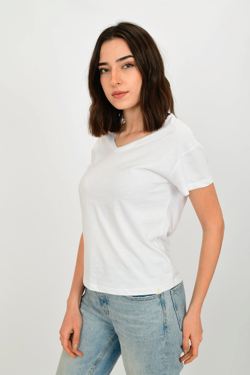 Organic Cotton V-Neck T-shirt LET-31