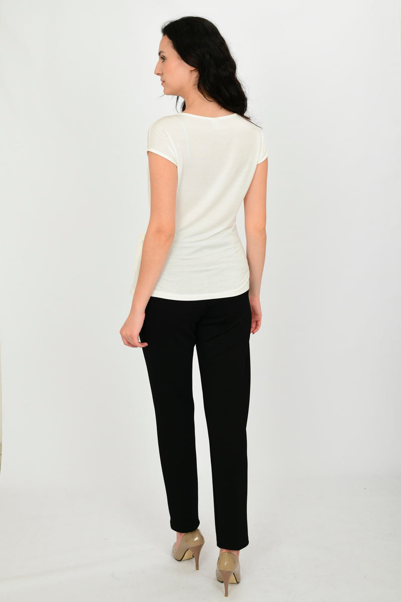 Micromodal Tie-on Side Blouse LET-39