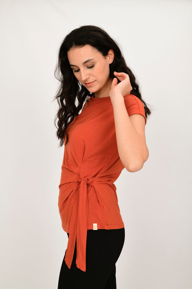 Micromodal Tie-on Side Blouse LET-39
