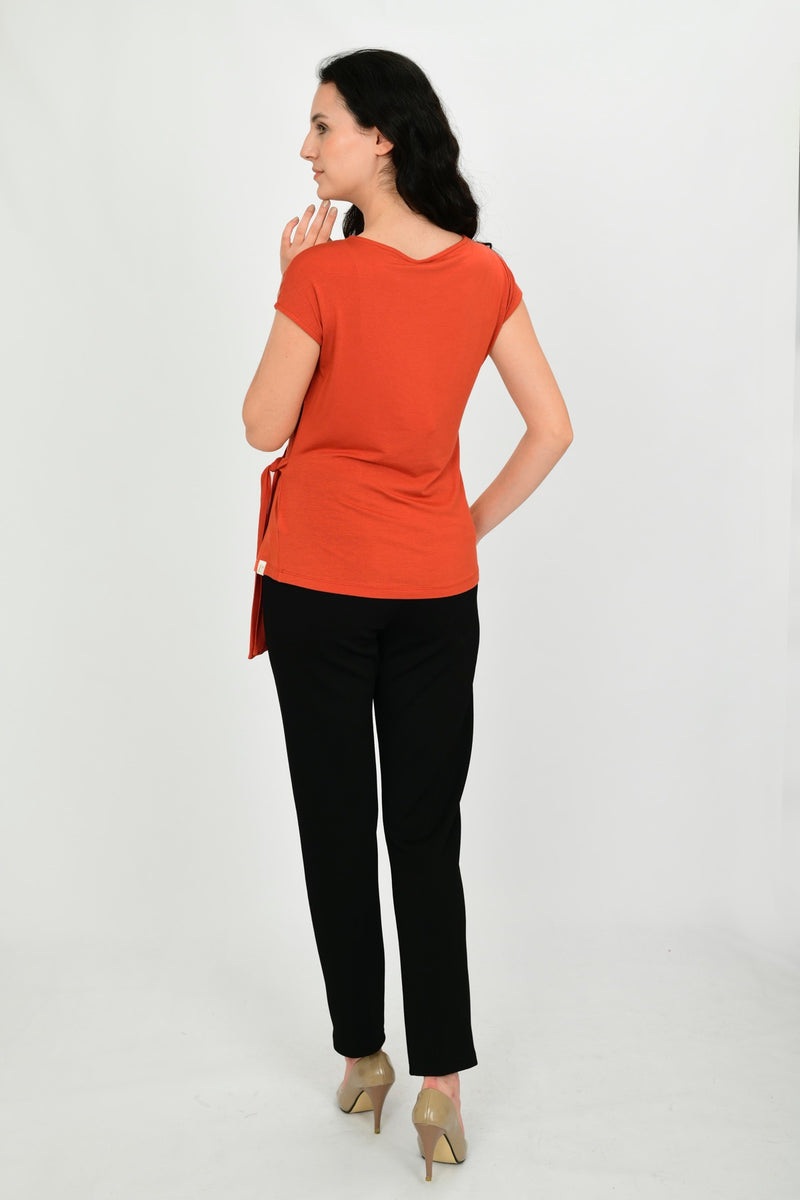 Micromodal Tie-on Side Blouse LET-39