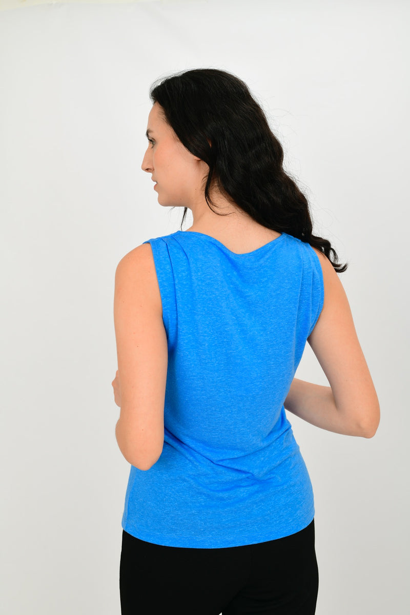 Linen Sleeveless Basic Blouse LARA-10