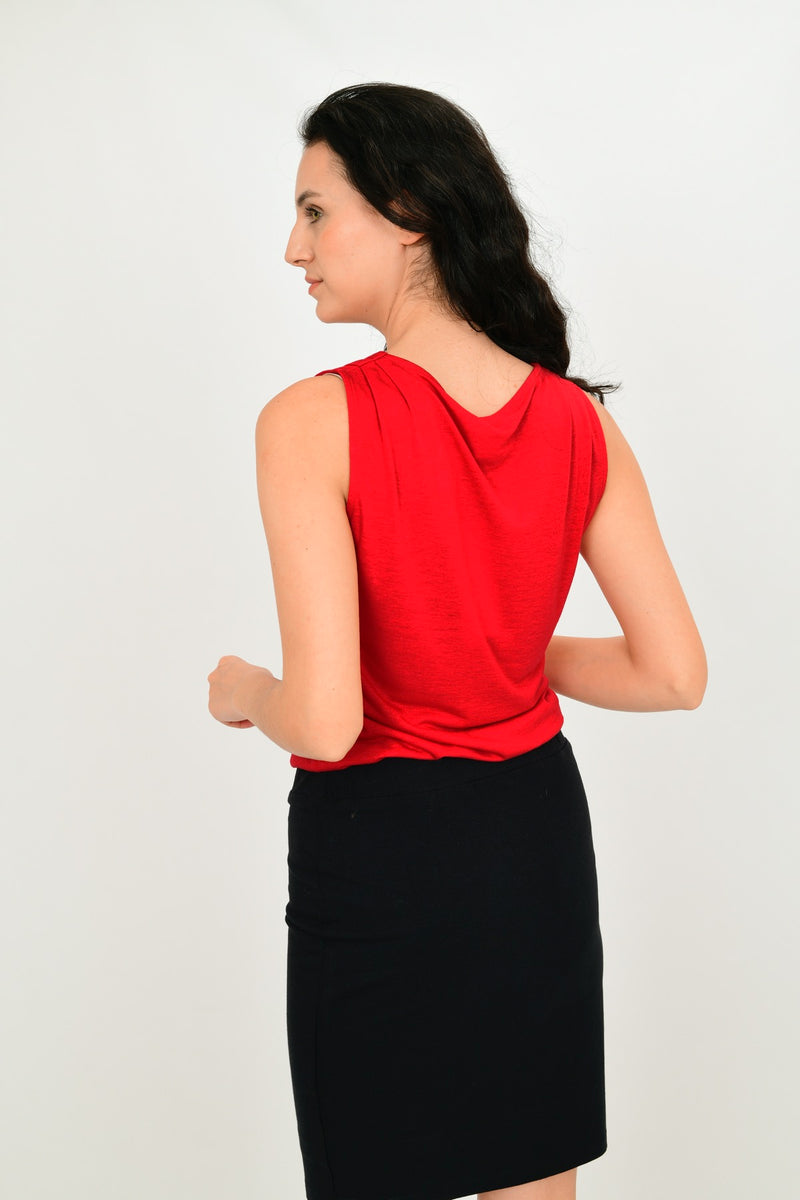 Linen Sleeveless Basic Blouse LARA-10