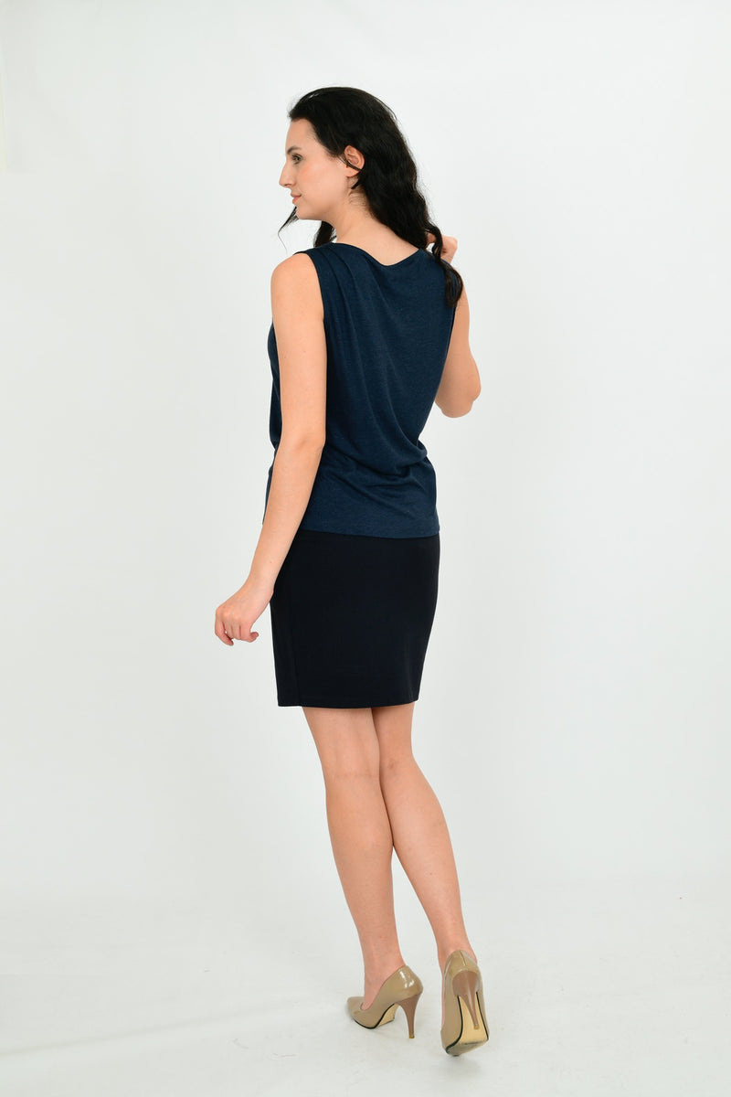 Linen Sleeveless Basic Blouse LARA-10