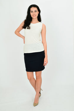 Linen Sleeveless Basic Blouse LARA-10