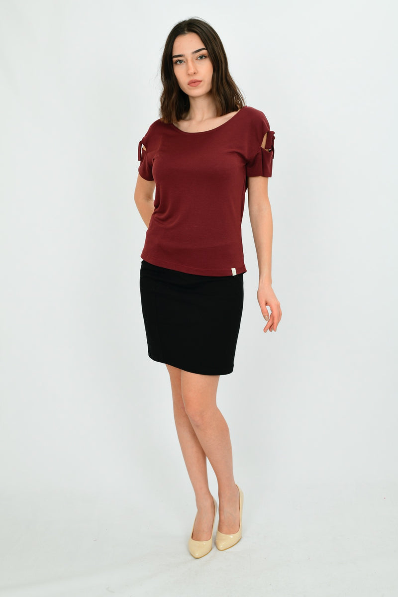 Modal Short-Sleeve Blouse LARA-11