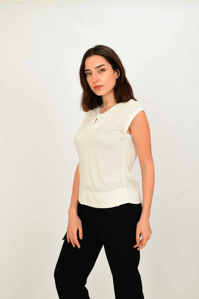 Modal Sleeveless Formal Blouse LEON-30