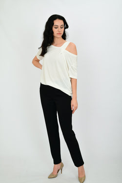 Modal Short-Sleeve Formal Blouse LEON-1