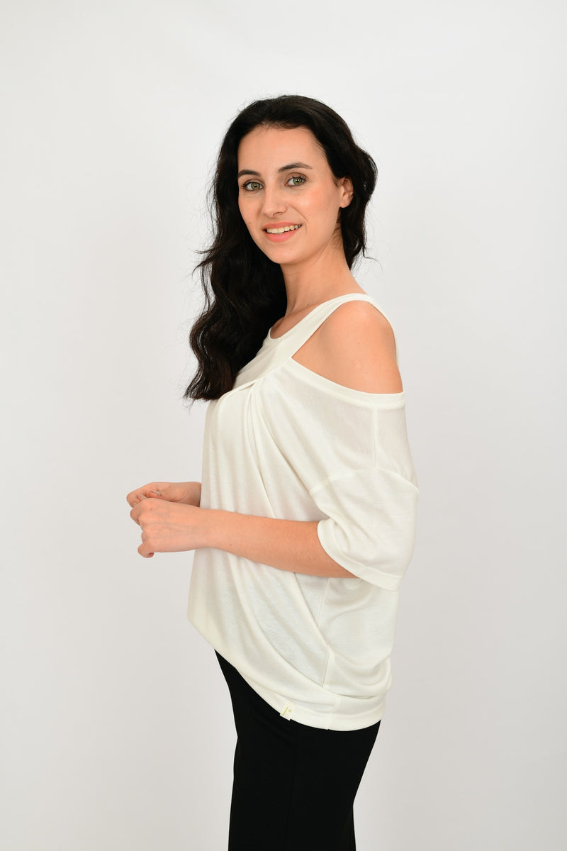 Modal Short-Sleeve Formal Blouse LEON-1