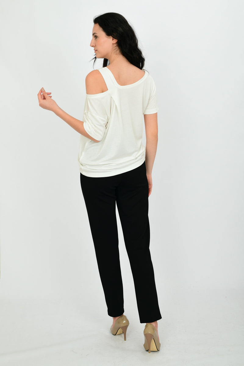 Modal Short-Sleeve Formal Blouse LEON-1