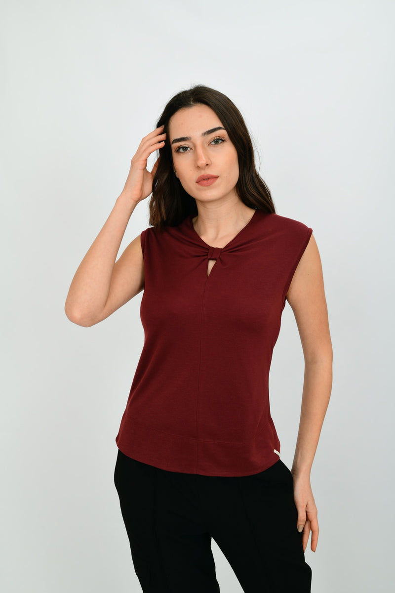 Modal Sleeveless Formal Blouse LEON-30