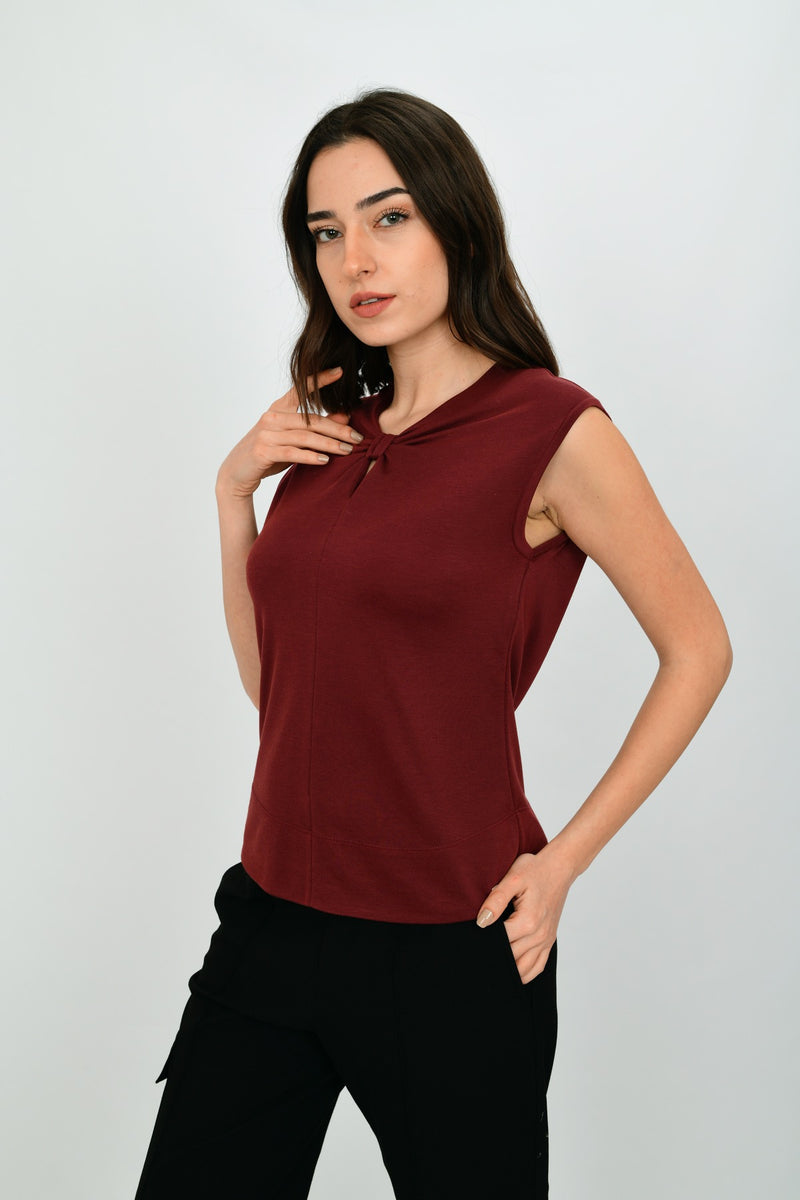 Modal Sleeveless Formal Blouse LEON-30