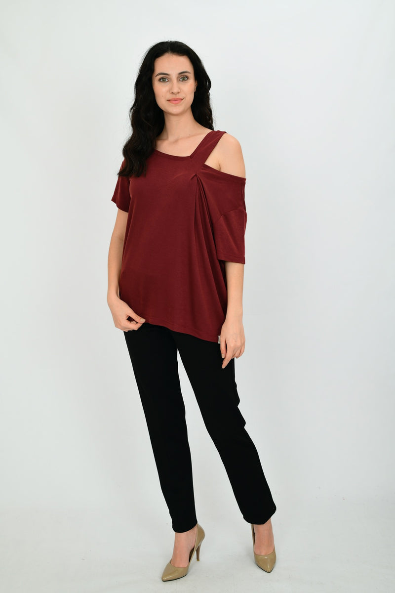 Modal Short-Sleeve Formal Blouse LEON-1