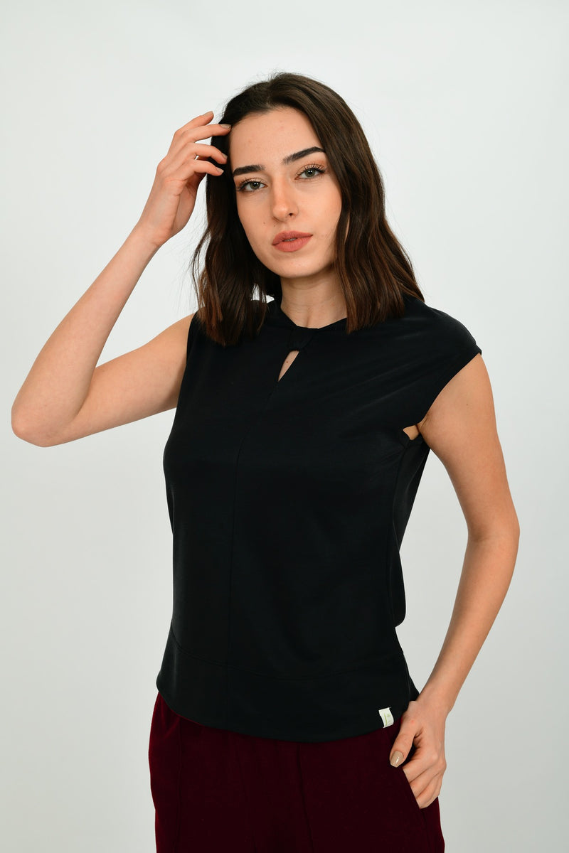 Modal Sleeveless Formal Blouse LEON-30