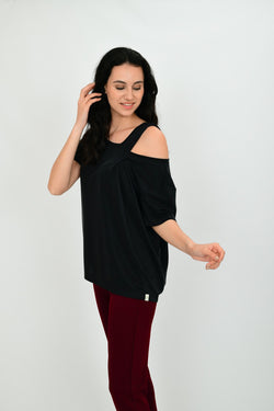 Modal Short-Sleeve Formal Blouse LEON-1
