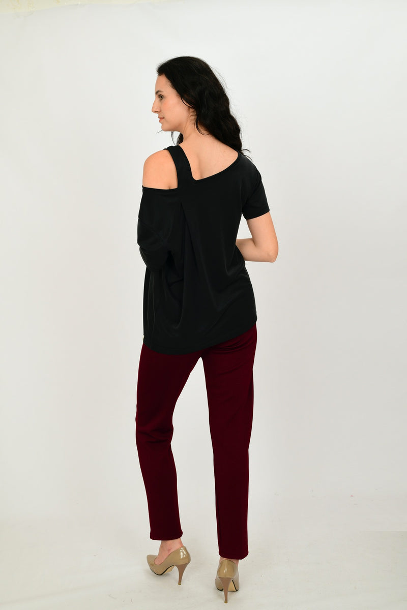 Modal Short-Sleeve Formal Blouse LEON-1