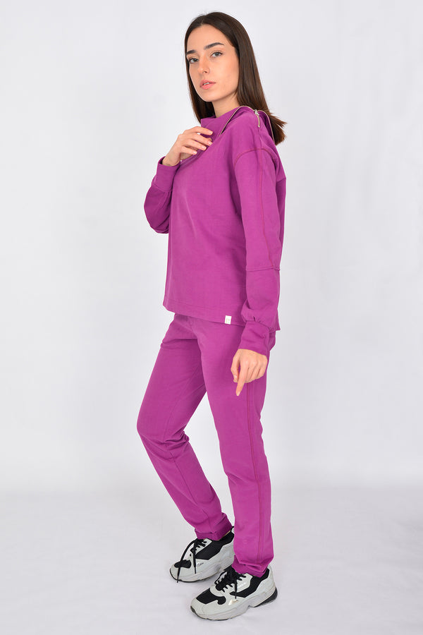 Cotton Zippered Blouse LINDA-46