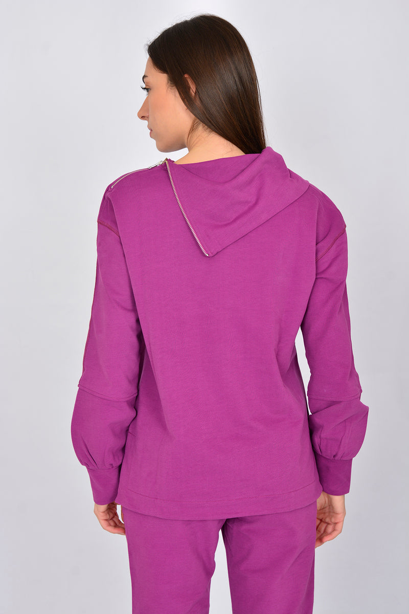 Cotton Zippered Blouse LINDA-46