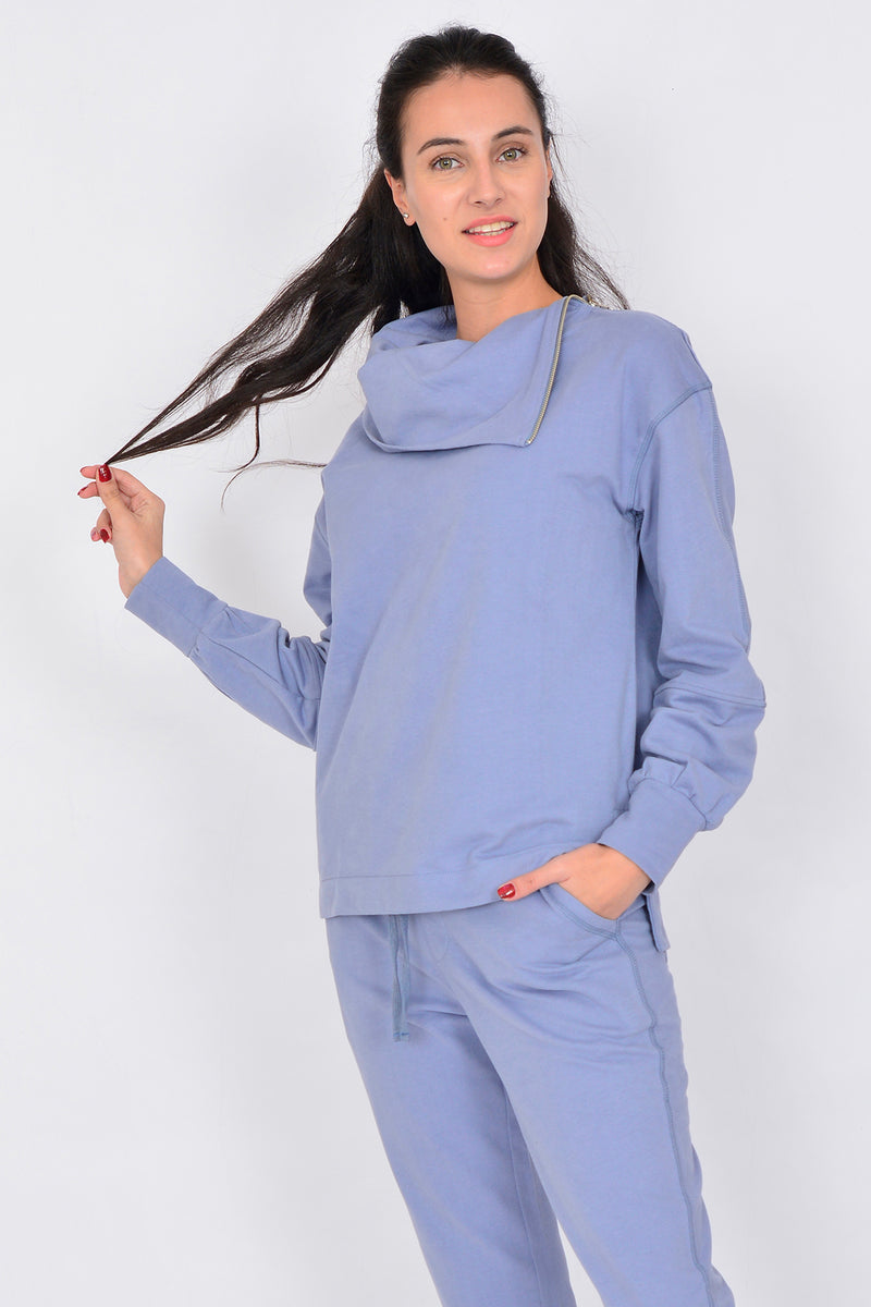 Cotton Zippered Blouse LINDA-46