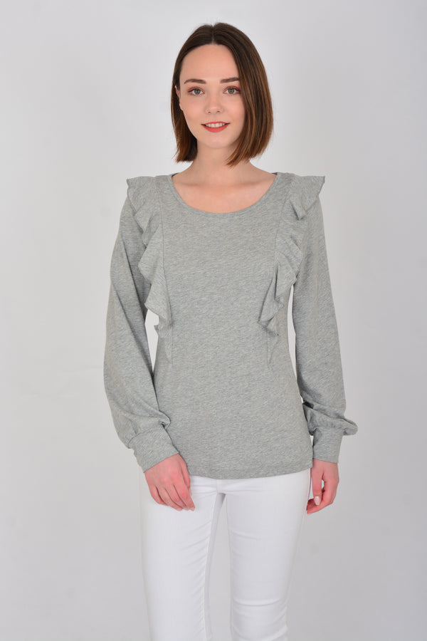 Organic Cotton Long Sleeve Blouse LINDA-23