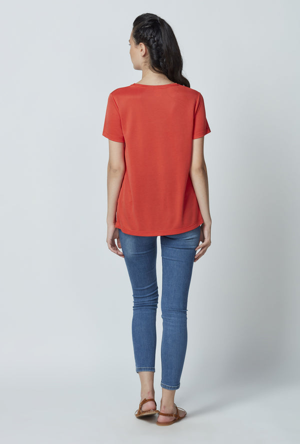 Modal Asymmetric T-Shirt LET-40