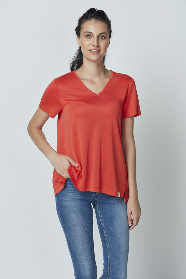 Modal Asymmetric T-Shirt LET-40