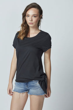 Organic Cotton Tie-on Side T-Shirt LET-81