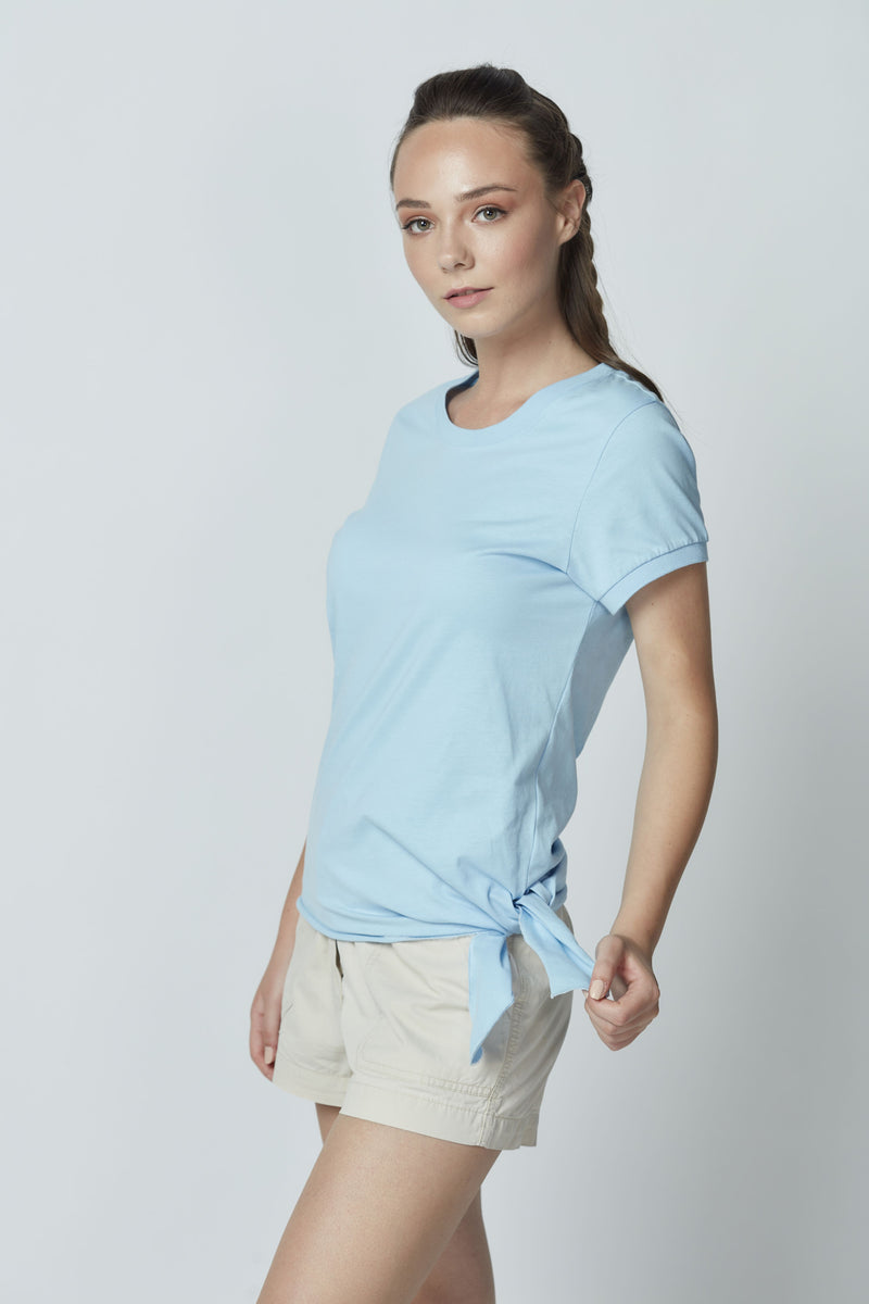 Organic Cotton Tie-on Side T-Shirt LET-81