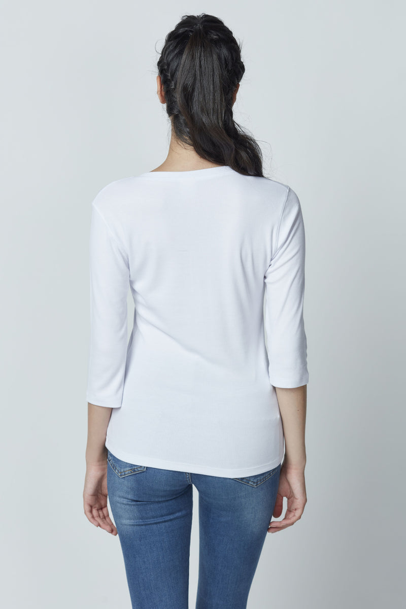 Micromodal Long Sleeve with Shell Buttons LET-48