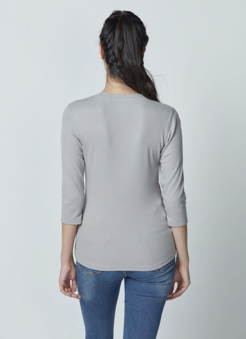 Micromodal Long Sleeve with Shell Buttons LET-48