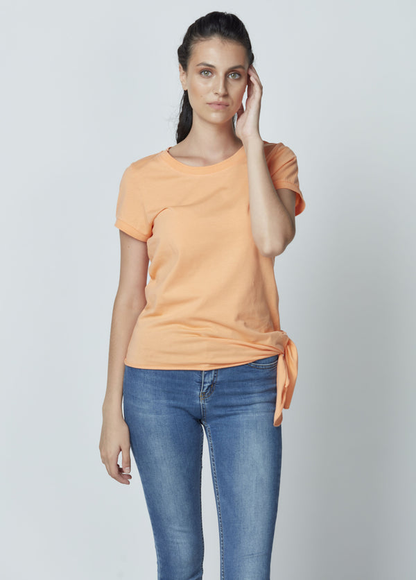Organic Cotton Tie-on Side T-Shirt LET-81