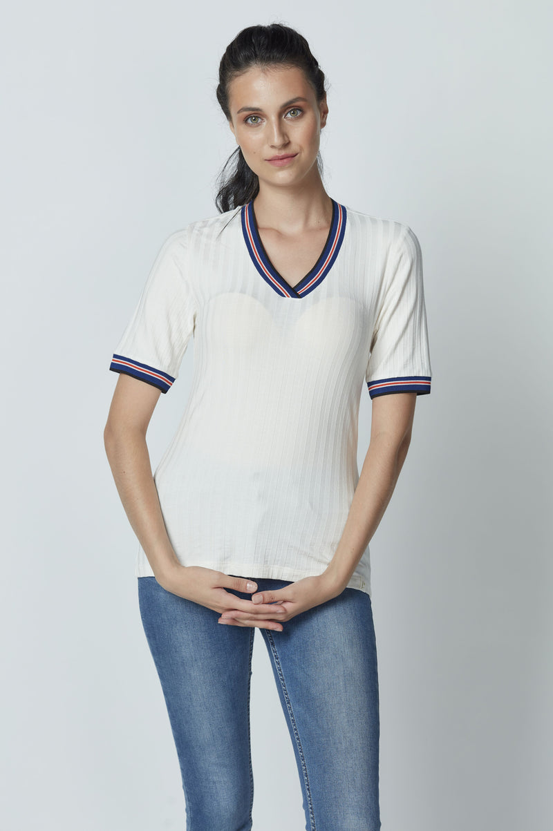 Micromodal  V-neck T-shirt LET-55