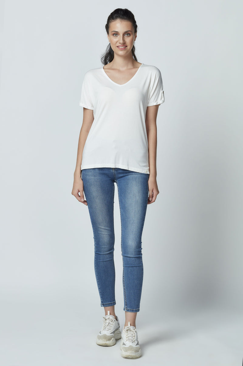 Modal V-neck T-Shirt LET-19