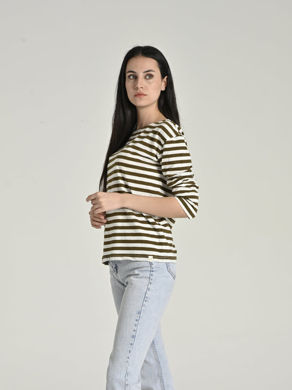 Cotton Three Quarter Sleeve Basic T-shirt SIA-10