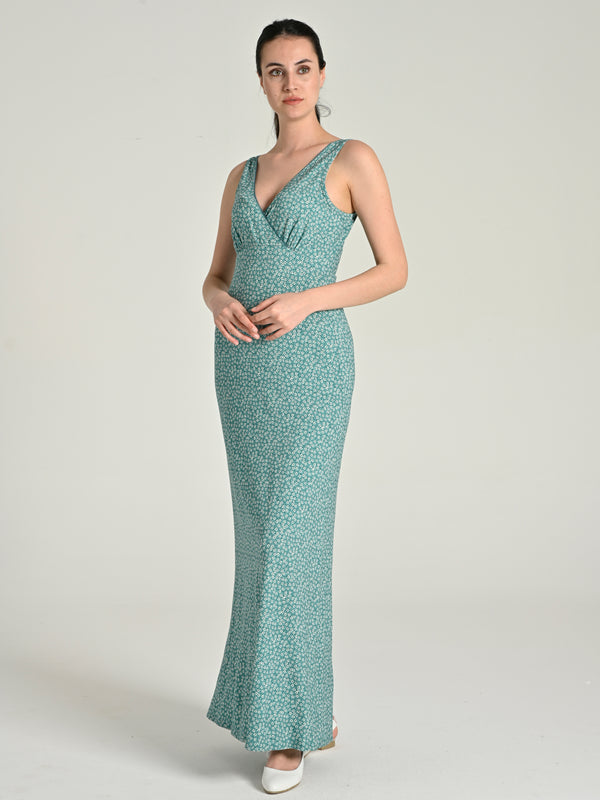 Viscose Floral Long Dress SIA-18