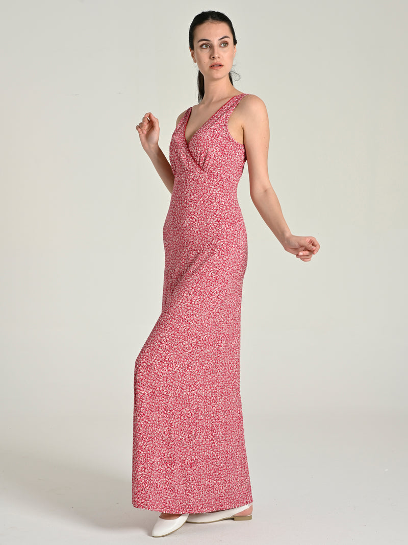 Viscose Floral Long Dress SIA-18