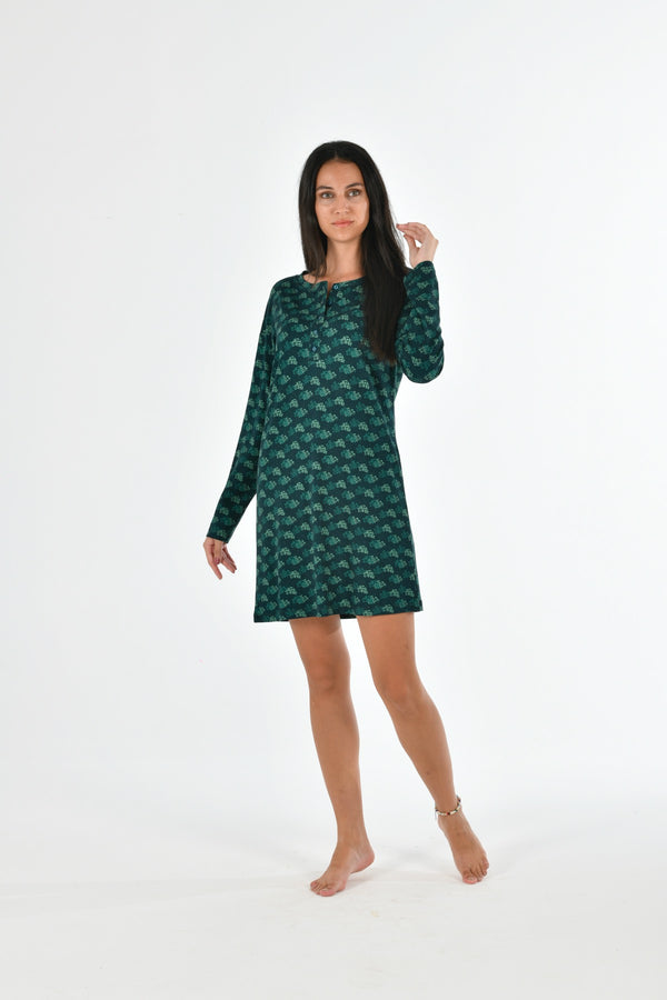 Viscose Long Sleeve Nightgown PJM-5-V2