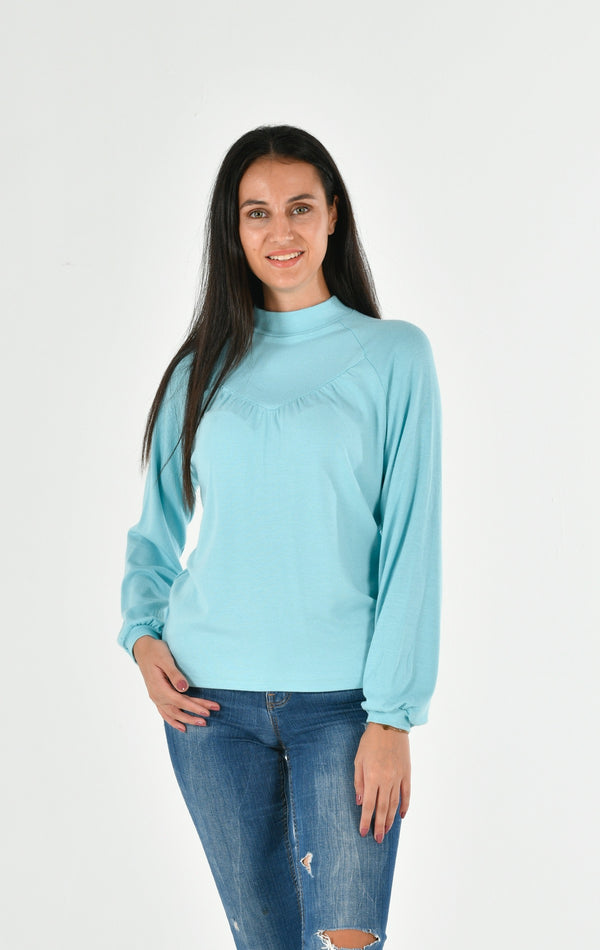 Turtle Neck Long Sleeve Blouse LARA-62