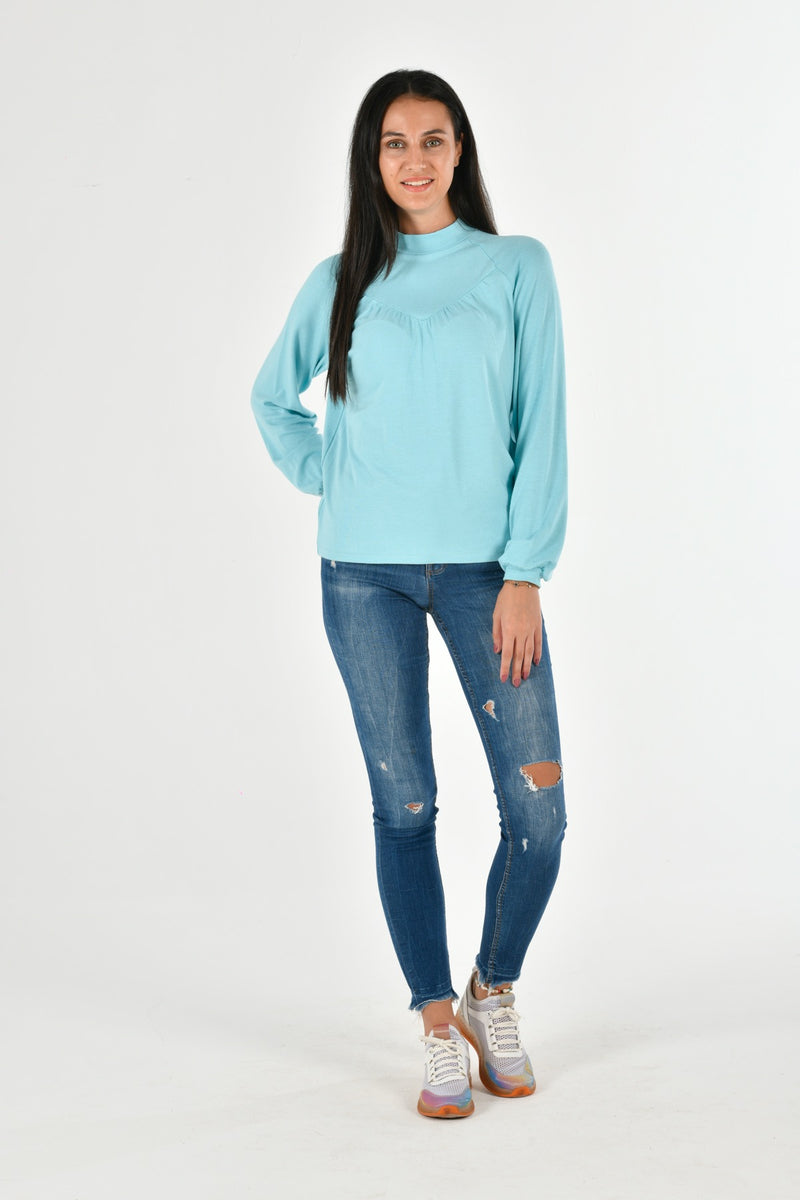 Turtle Neck Long Sleeve Blouse LARA-62