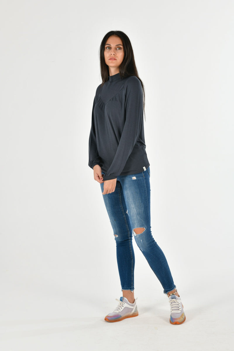 Turtle Neck Long Sleeve Blouse LARA-62