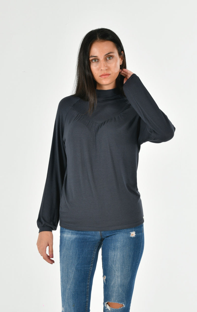 Turtle Neck Long Sleeve Blouse LARA-62