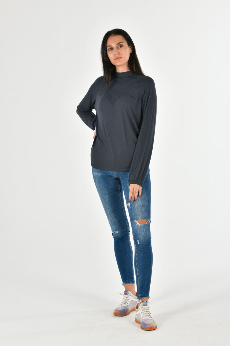 Turtle Neck Long Sleeve Blouse LARA-62