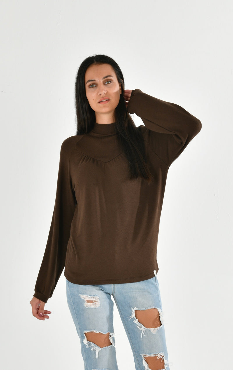 Turtle Neck Long Sleeve Blouse LARA-62