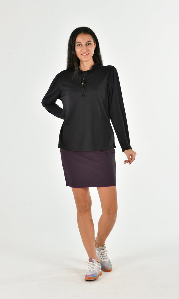 Modal Long Sleeve Fancy Blouse MILLA-06