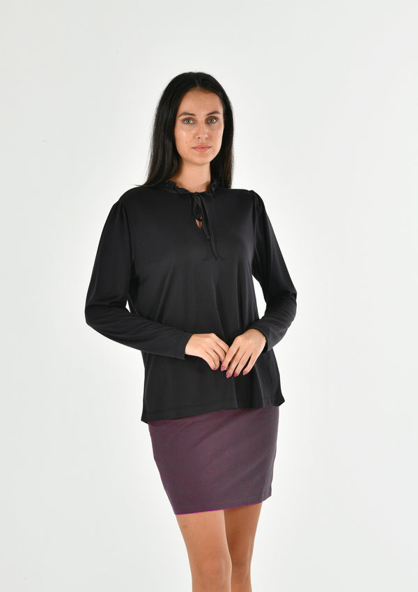 Modal Long Sleeve Fancy Blouse MILLA-06