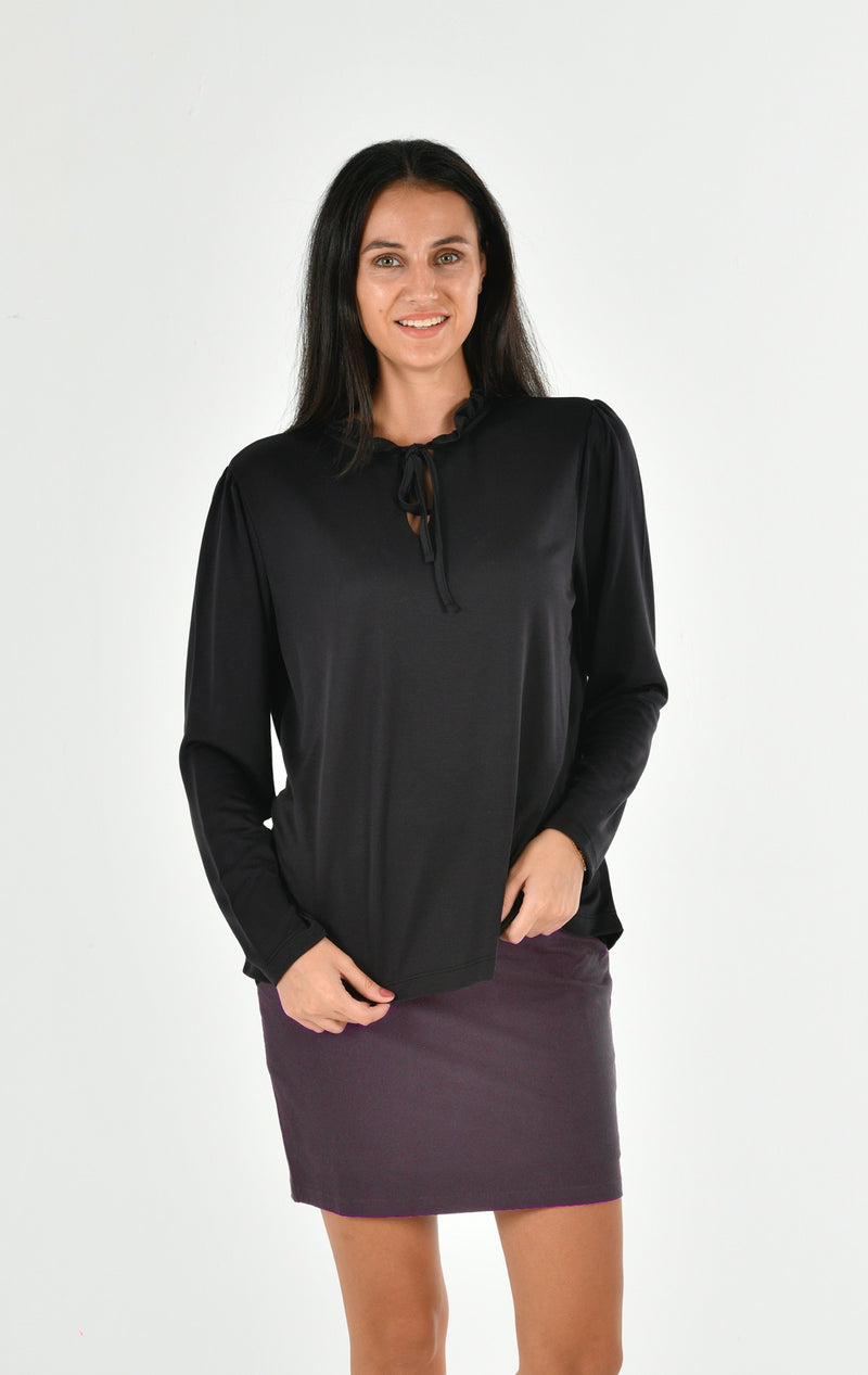 Modal Long Sleeve Fancy Blouse MILLA-06