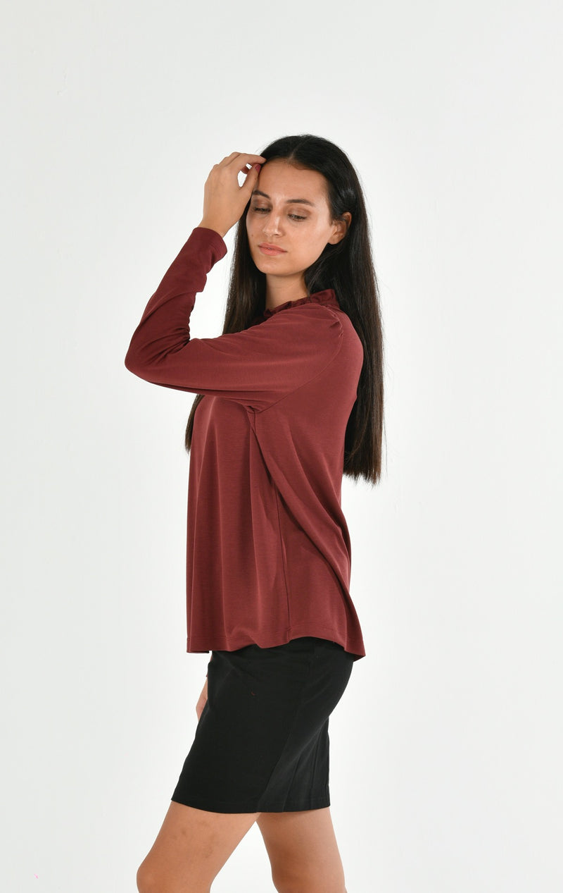 Modal Long Sleeve Fancy Blouse MILLA-06